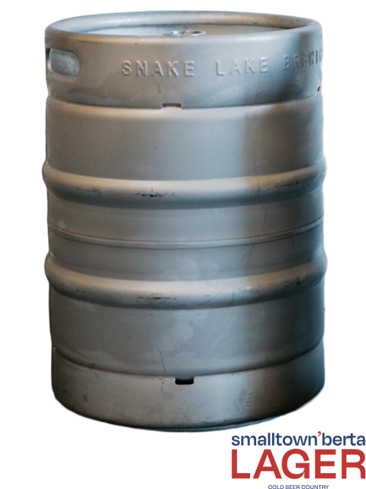 Smalltownberta Lager — 50L Keg (+$100 refundable deposit, charged separately)