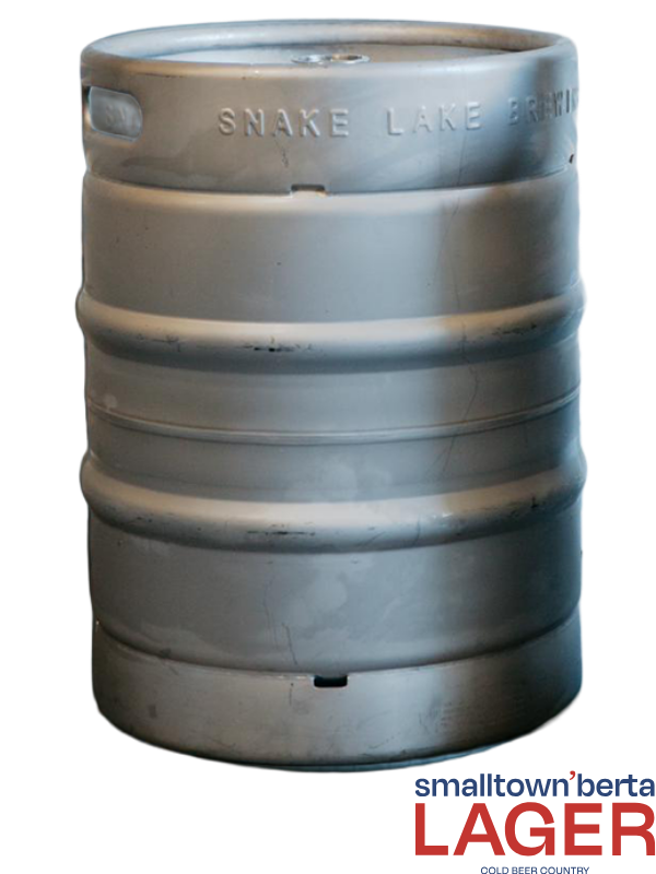 Smalltownberta Lager — 50L Keg (+$100 refundable deposit, charged separately)
