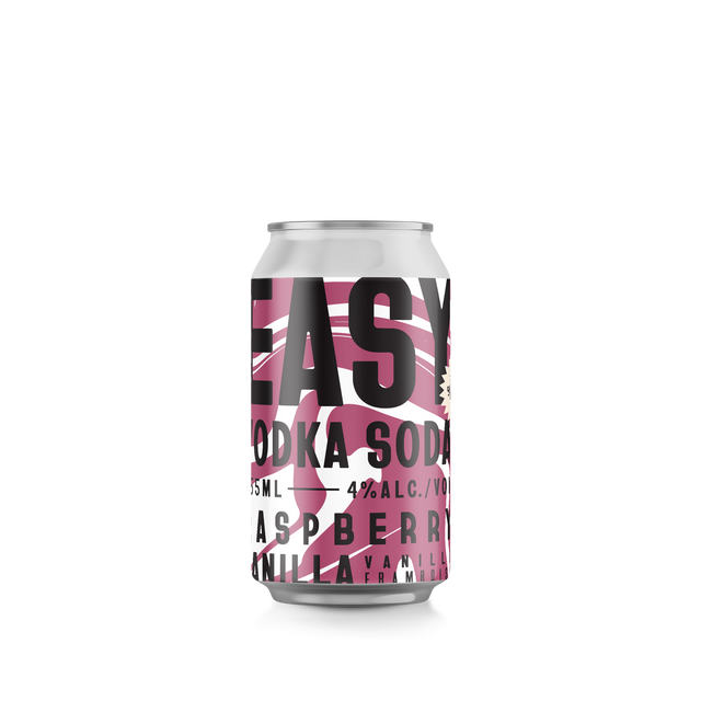EASY Vodka Soda Raspberry Vanilla 4-pack